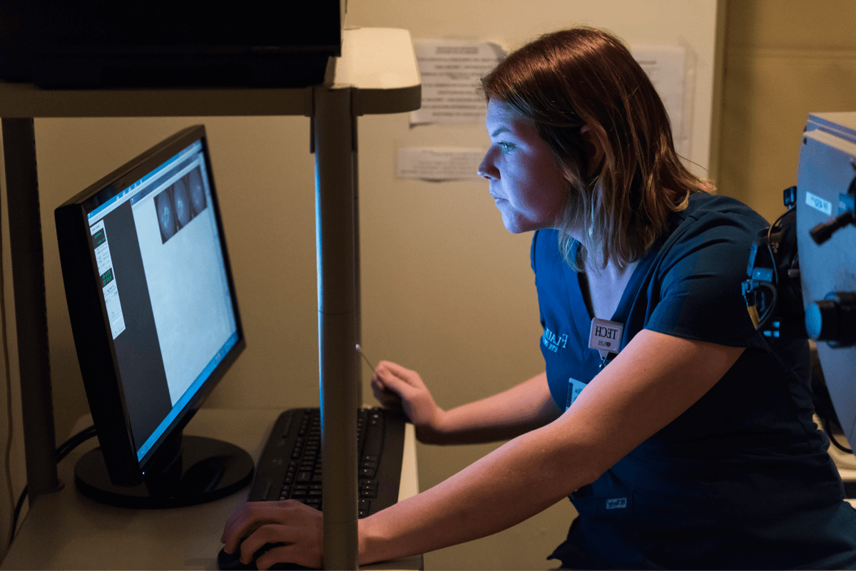 Medical Staff working on computer